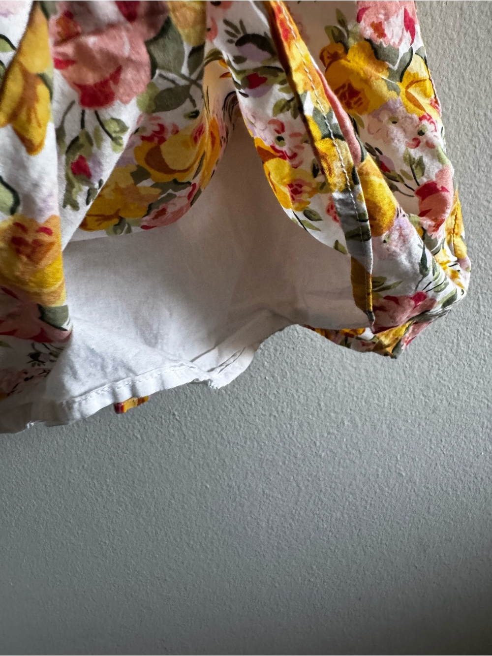 Janie and Jack Floral Puff-Sleeve Girls' Dress - Yellow & Pink size 7 - Picture 4 of 7